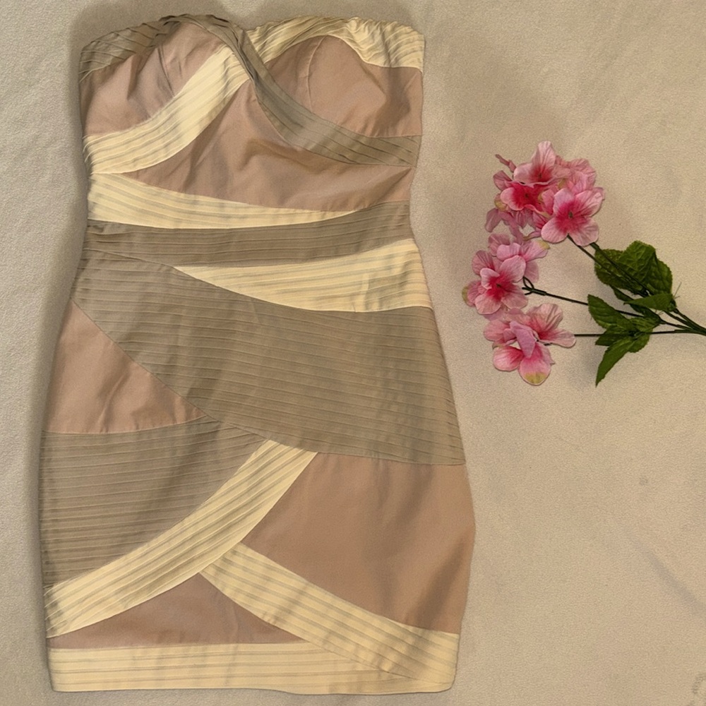 Gianni Bini Blush Strapless Mini Dress
